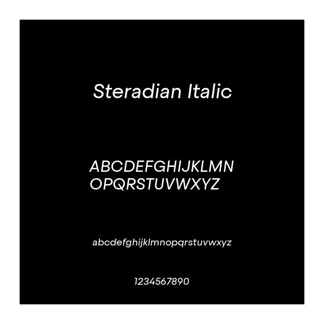 Steradian Italic