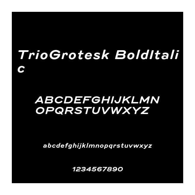 TrioGrotesk BoldItalic