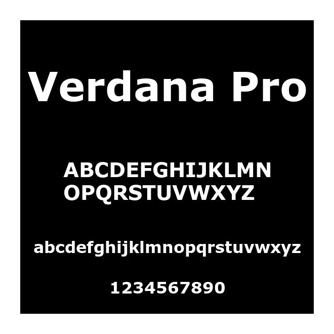 Verdana Pro
