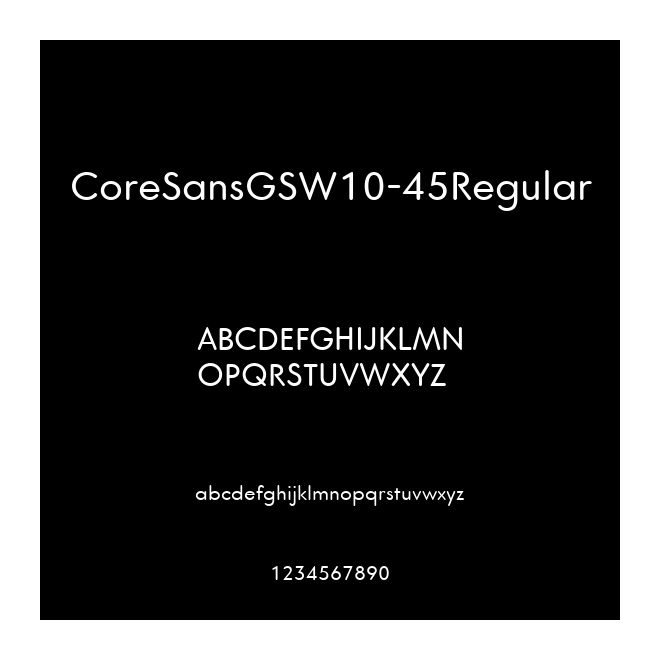 CoreSansGSW10-45Regular