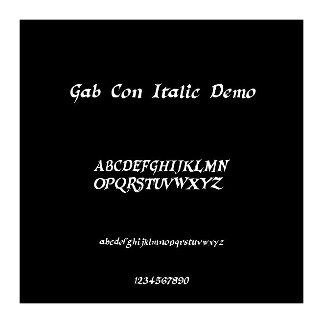 Gab Con Italic Demo