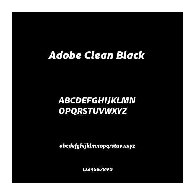 Adobe Clean Black