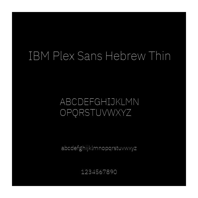 IBM Plex Sans Hebrew Thin