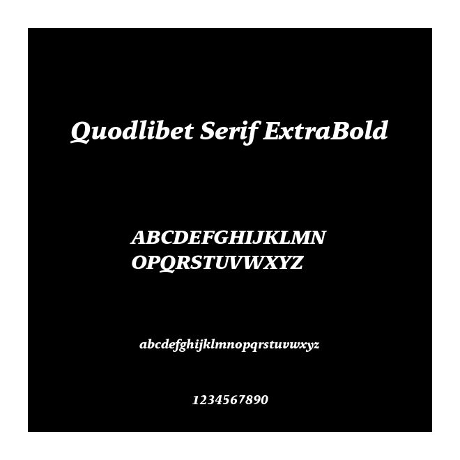 Quodlibet Serif ExtraBold