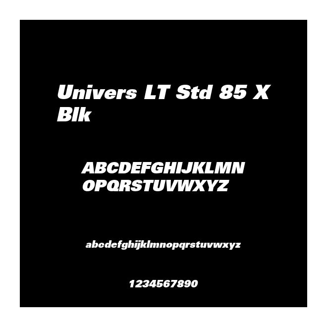 Univers LT Std 85 XBlk