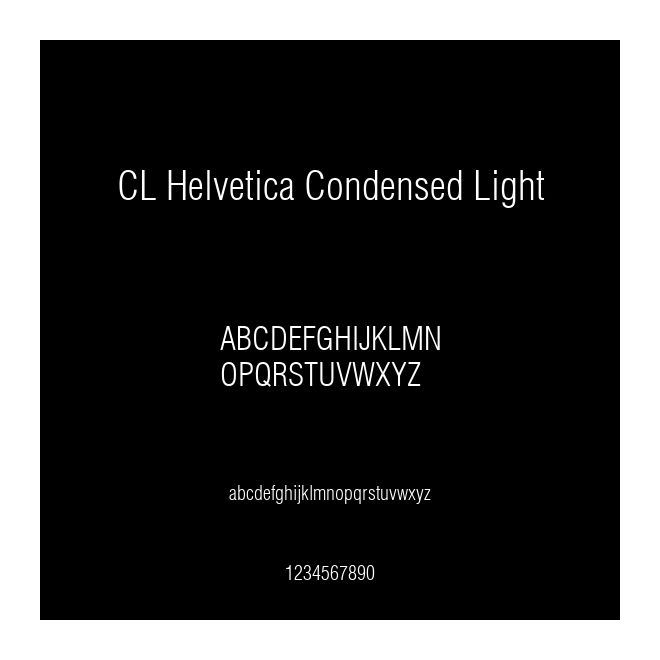 CL Helvetica Condensed Light