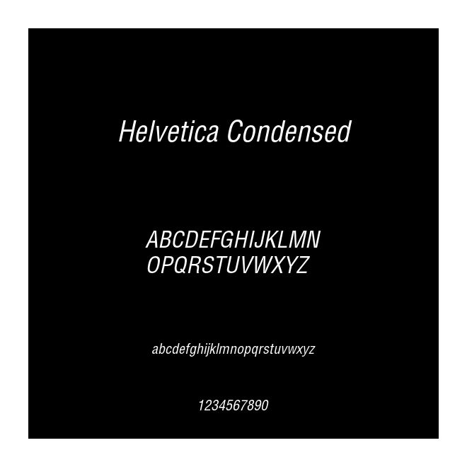 Helvetica Condensed