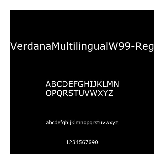 VerdanaMultilingualW99-Reg