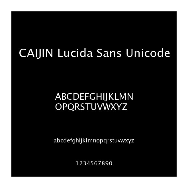 CAIJIN Lucida Sans Unicode
