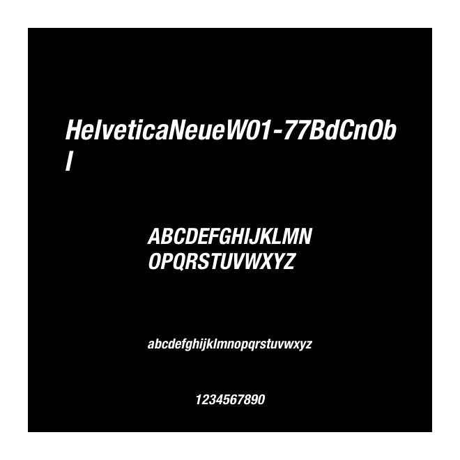 HelveticaNeueW01-77BdCnObl