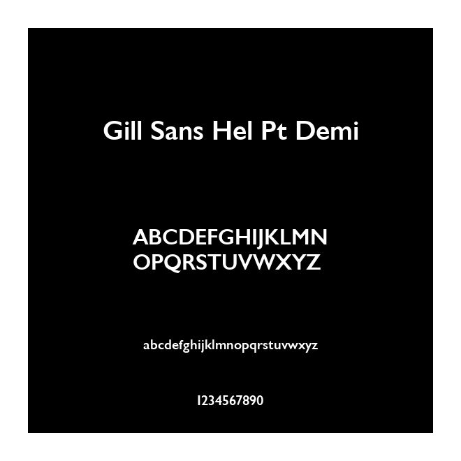 Gill Sans Hel Pt Demi