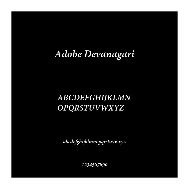 Adobe Devanagari