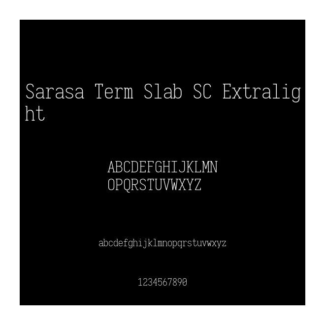 Sarasa Term Slab SC Extralight