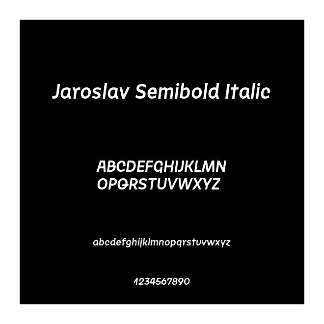 Jaroslav Semibold Italic