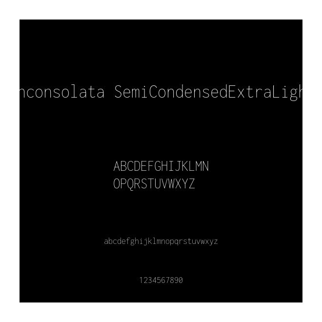 Inconsolata SemiCondensedExtraLight