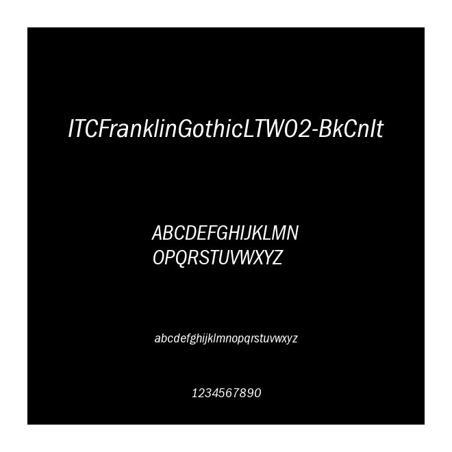 ITCFranklinGothicLTW02-BkCnIt