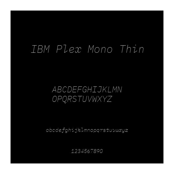 IBM Plex Mono Thin