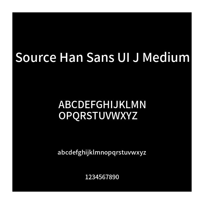 Source Han Sans UI J Medium