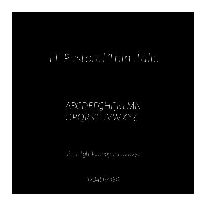 FF Pastoral Thin Italic