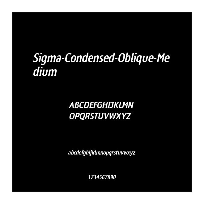 Sigma-Condensed-Oblique-Medium