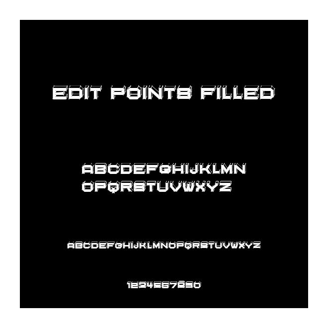 Edit Points Filled