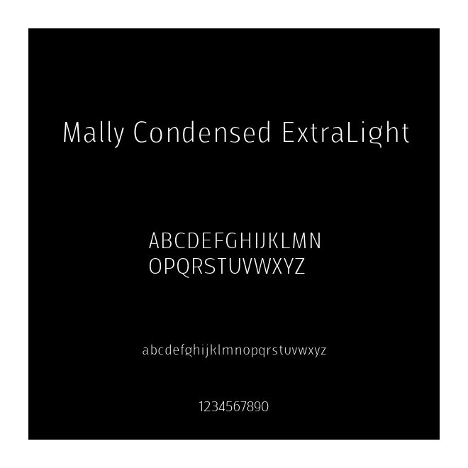 Mally Condensed ExtraLight