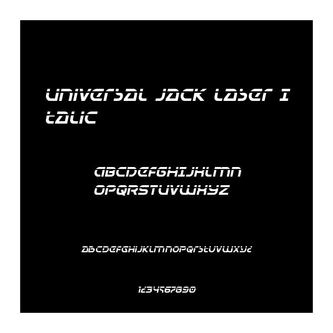 Universal Jack Laser Italic