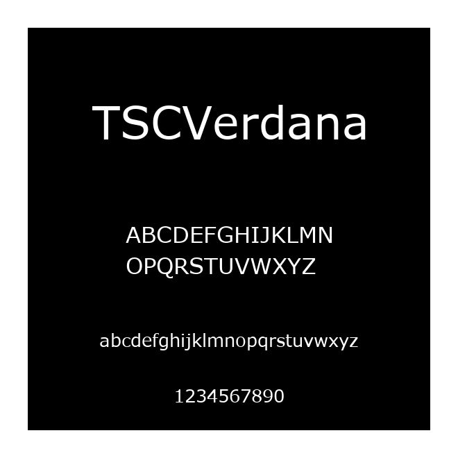 TSCVerdana