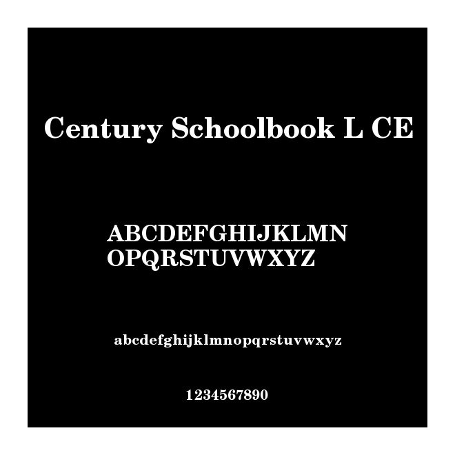 Century Schoolbook L CE