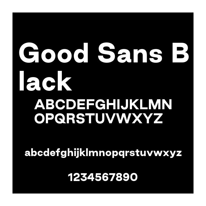 Good Sans Black