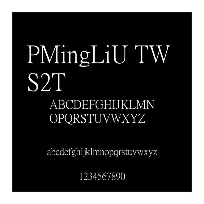 PMingLiU TW S2T