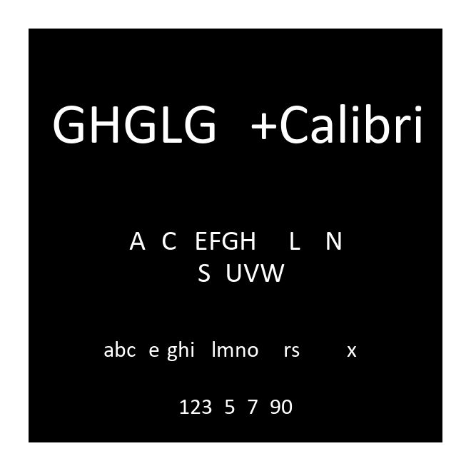 GHGLGB+Calibri