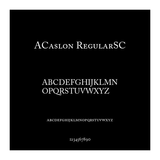 ACaslon RegularSC