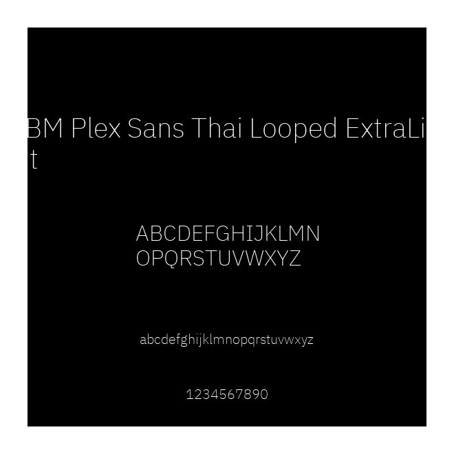 IBM Plex Sans Thai Looped ExtraLight