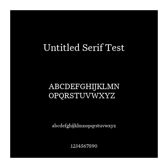 Untitled Serif Test