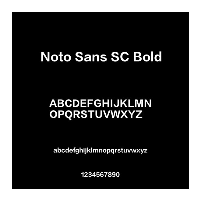 Noto Sans SC Bold