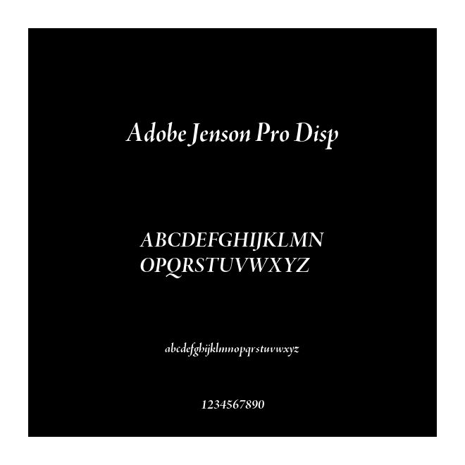 Adobe Jenson Pro Disp
