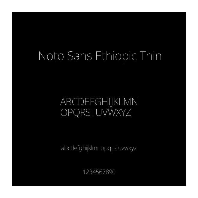 Noto Sans Ethiopic Thin