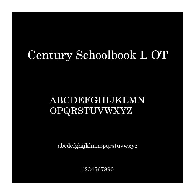 Century Schoolbook L OT
