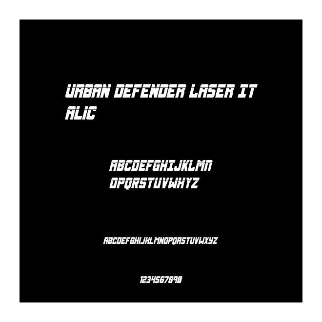 Urban Defender Laser Italic