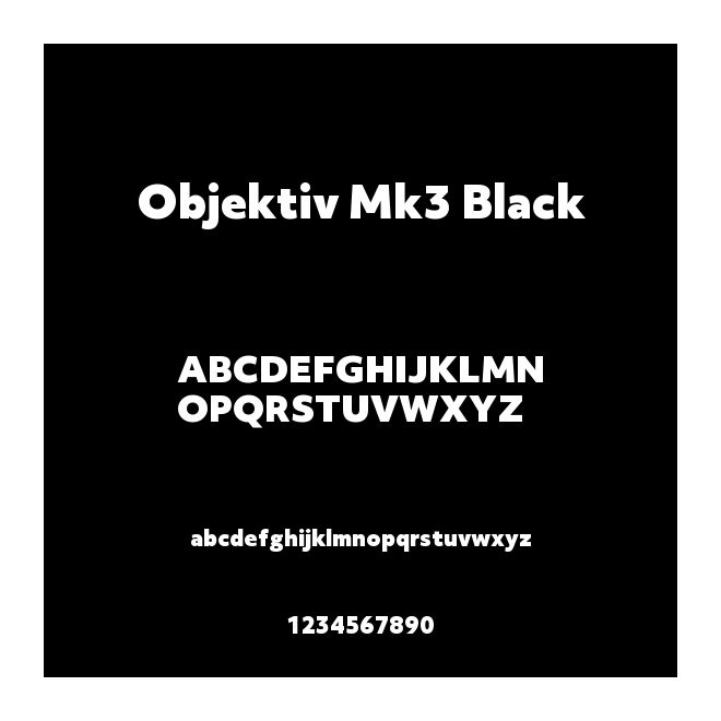 Objektiv Mk3 Black