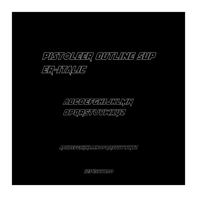 Pistoleer Outline Super-Italic