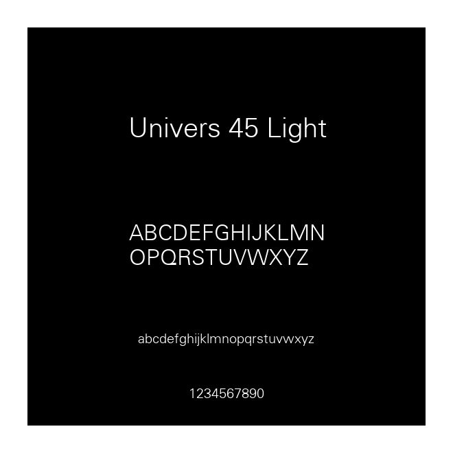 Univers 45 Light