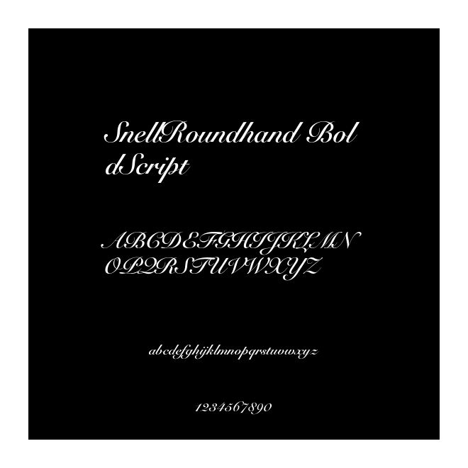 SnellRoundhand BoldScript