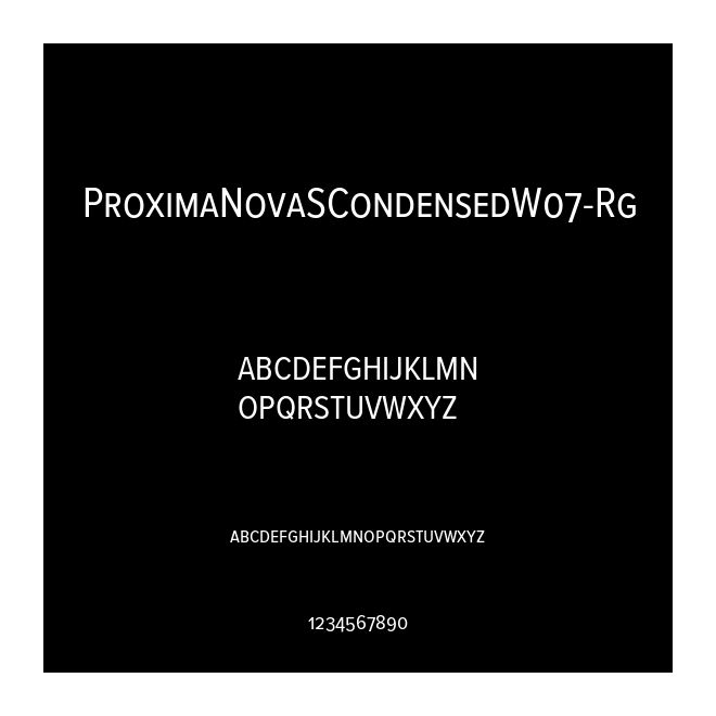 ProximaNovaSCondensedW07-Rg