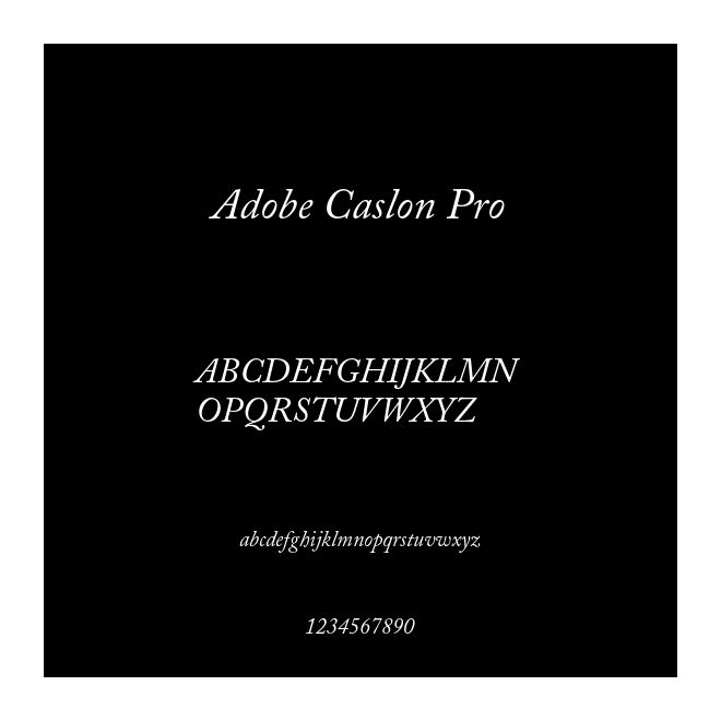 Adobe Caslon Pro