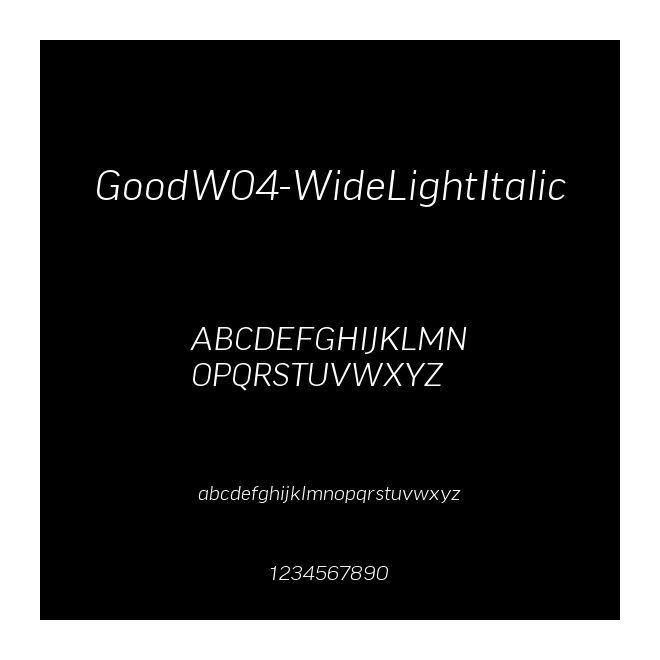 GoodW04-WideLightItalic