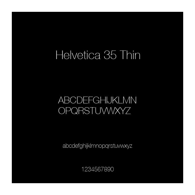 Helvetica 35 Thin