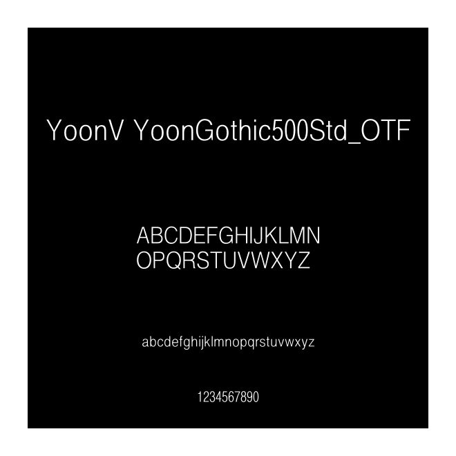 YoonV YoonGothic500Std_OTF