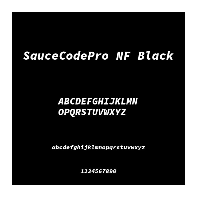 SauceCodePro NF Black